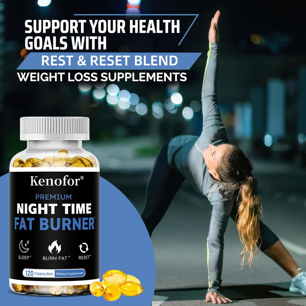 Nighttime Fat Burner Supplement - for Weight Loss, Boost Metabolism, Suppress Appetite Diet,Healthy Weight Management Peaceful Pleasures Health and Wellness