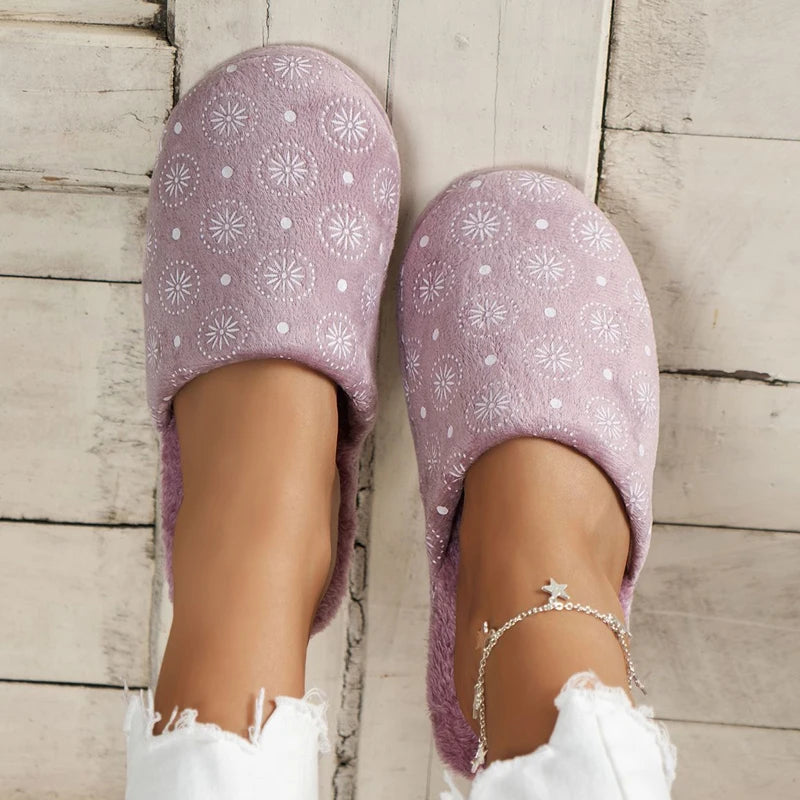 Women's Fuzzy Winter Slippers – Warm Non-Slip Indoor House Shoes