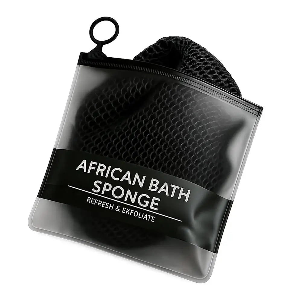 Exfoliating Body Mesh Scrubber | Reusable Bath Net Sponge Body Exfoliating Scrubber Peaceful Pleasures Health and Wellness Black