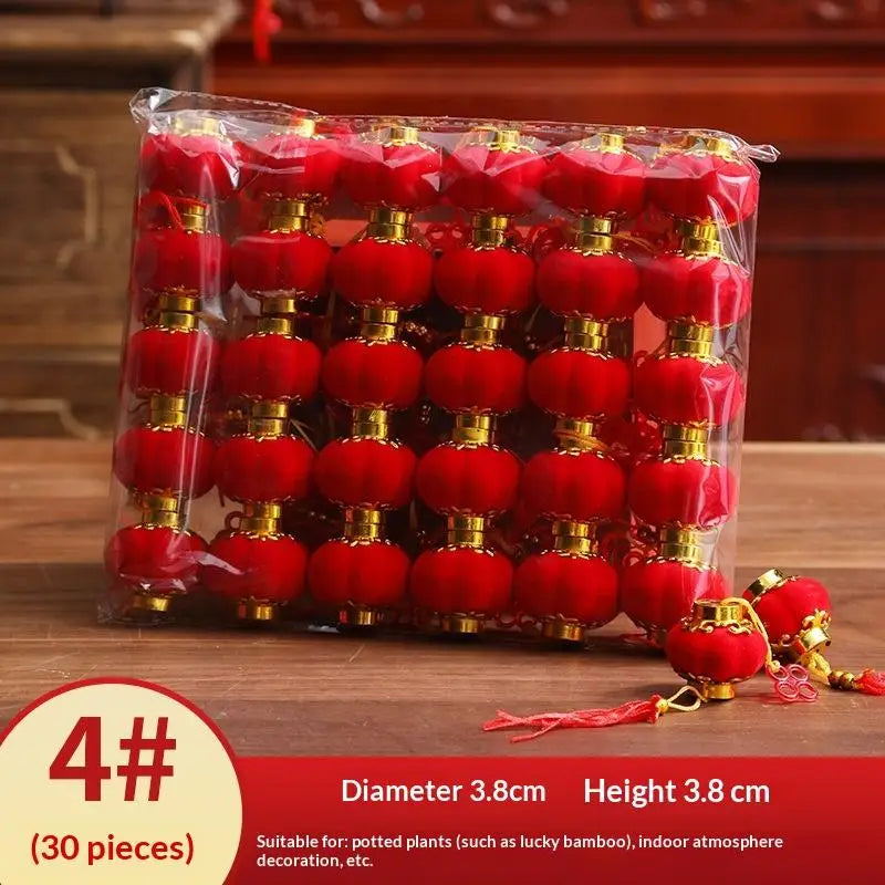 30pcs Mini Red Lanterns | Chinese New Year & Wedding Decor Festive Lantern Decor Peaceful Pleasures Health and Wellness