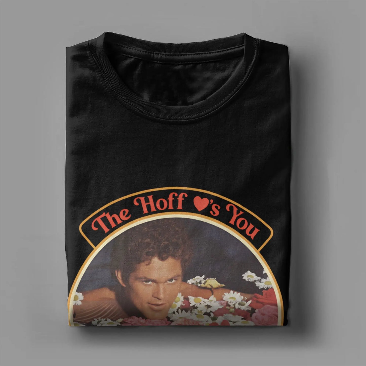 Men's David Hasselhoff T Shirt Cotton Clothes Vintage Short Sleeve Round Collar Tees New Arrival T-Shirts Peaceful Pleasures Health and Wellness