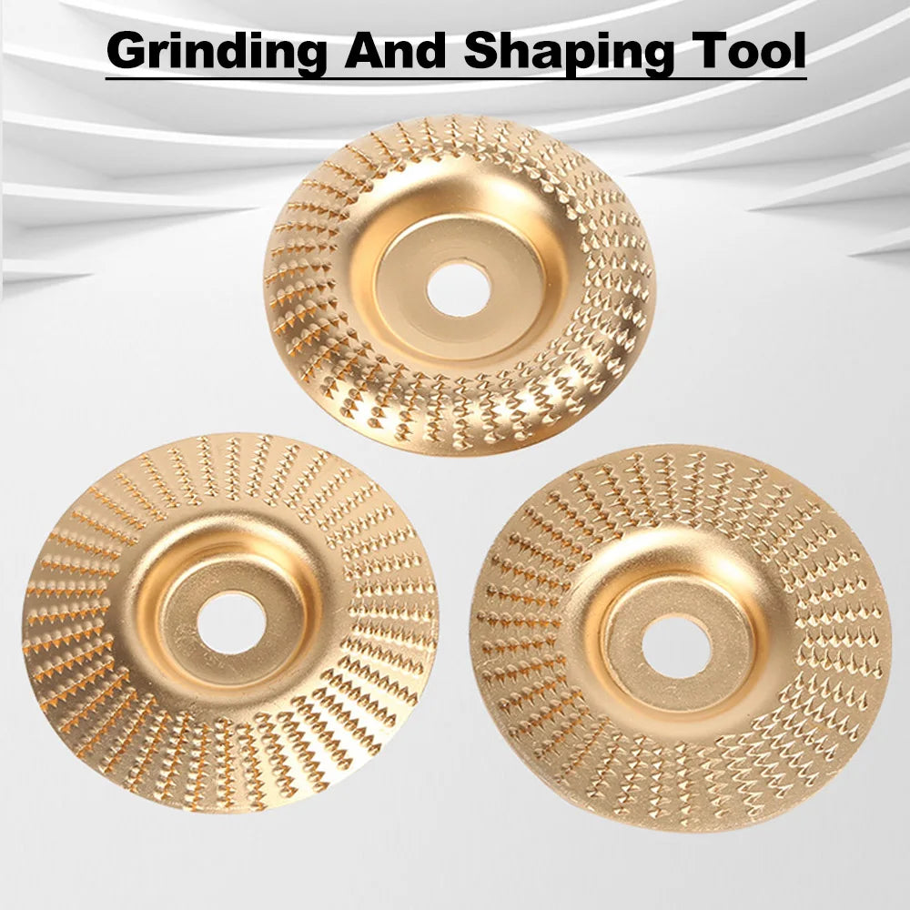 4Inch Woodworking Angle Grinder Molding Wheel High-Carbon Steel Wood Shaping Disc Stump Grinder Angle Grinder Wood Carving Disc Peaceful Pleasures Health and Wellness