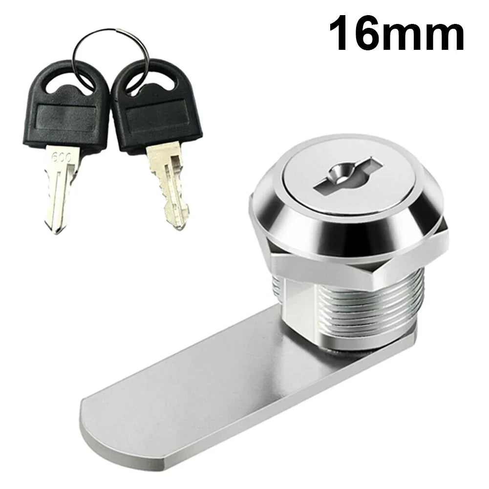 Zinc Alloy Cam Lock for Cabinets, Drawers & Mailboxes + 2 Keys
