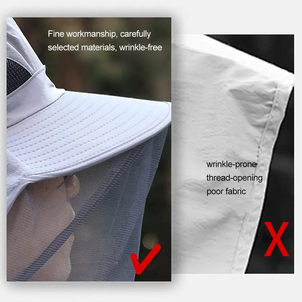 Mosquito Head Net Hat | Full Mesh Bug Shield for Fishing & Outdoors