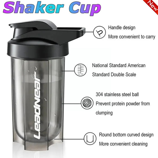 500Ml Portable Milk Shake Protein Powder Mixing Cup Fitness Drinking Bottle For Gym Shake Bottles LeakProof Sport Water Bottle Peaceful Pleasures Health and Wellness