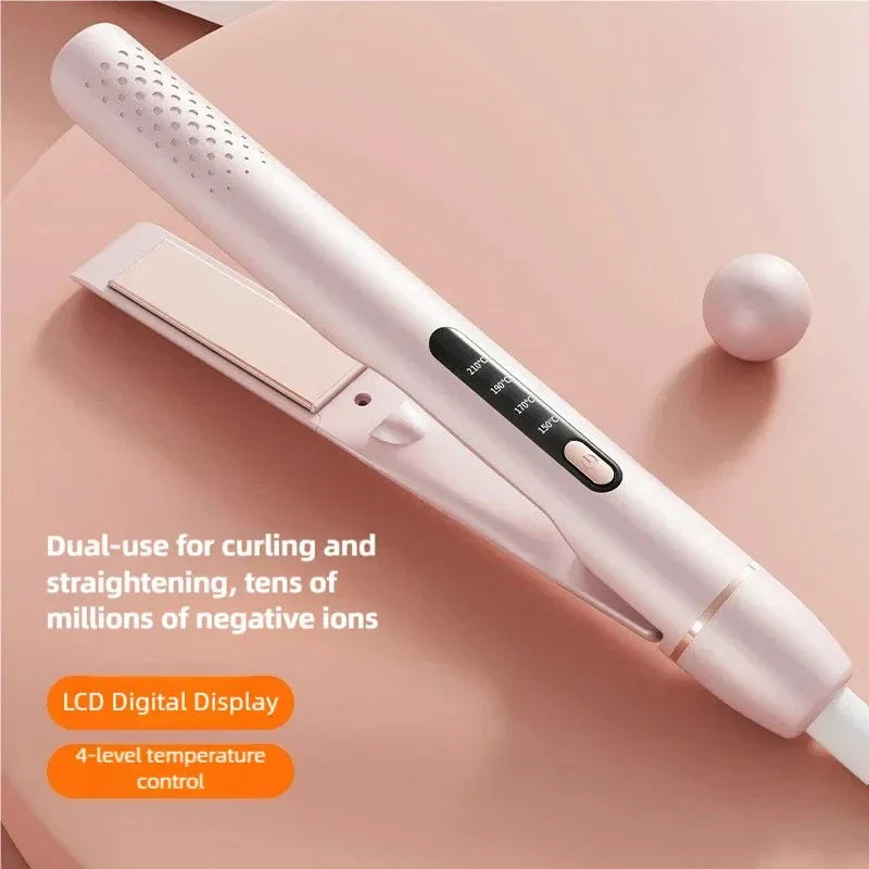 URGGU 2-in-1 Hair Straightener & Curling Iron | LCD Display