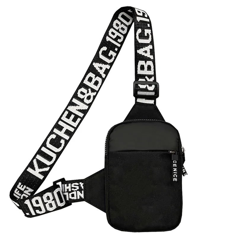 Hip-Hop Graphic Crossbody Chest Bag for Men & Women