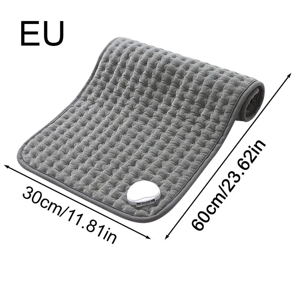 Portable Electric Heating Pad Adjustable Temperature Auto Off for Neck Back Pain Relief Men Women Elderly Menstrual Cramps Peaceful Pleasures Health and Wellness 30x60cm EU China Mainland