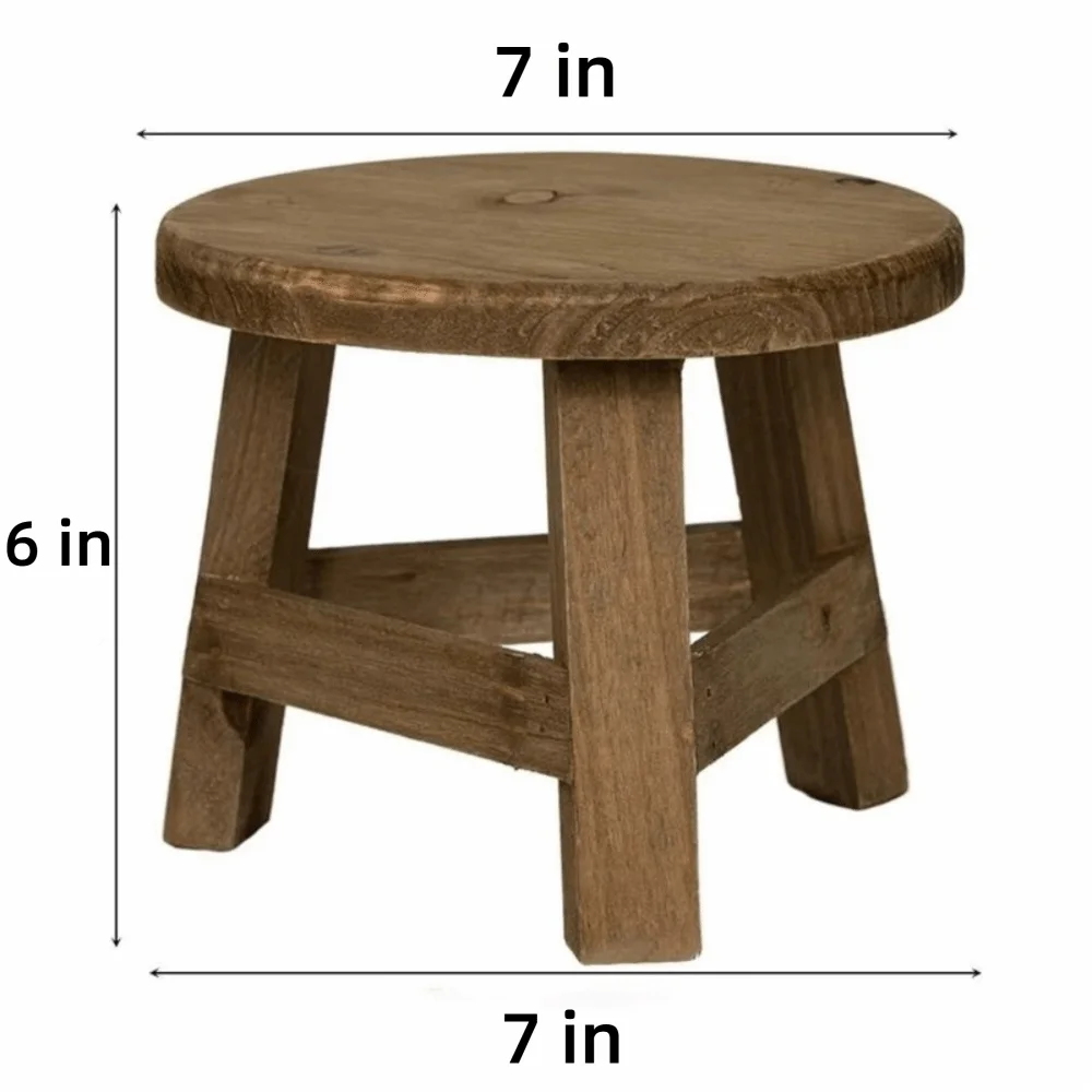 Mini Wooden Plant Stand | Bonsai & Flower Pot Display Stool