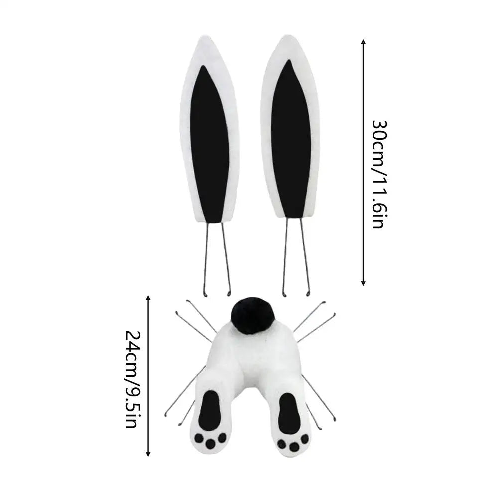 Rabbit Wreath Attachment Welcome Sign Attachment Craft Hangable Easter Front Door Wreath Attachment For Spring Holiday Party Peaceful Pleasures Health and Wellness C China Mainland