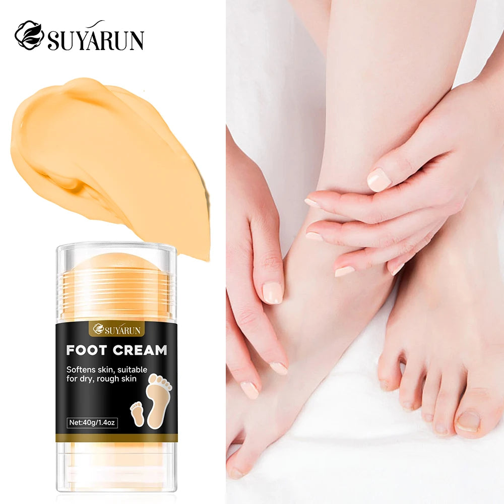 SUYARUN Professional Foot Care Stick - Cracked Heel Repair, Moisturizing Foot Cream w/Shea Butter & Tea Tree Oil (Unisex). Peaceful Pleasures Health and Wellness