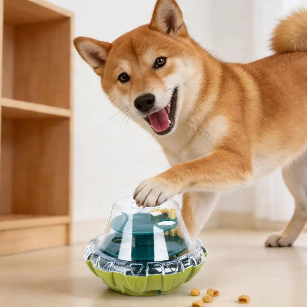Dog & Cat Slow Feeder Wobble Tumbler Treat Dispenser Toy Slow Feeder Puzzle Toy Peaceful Pleasures Health and Wellness