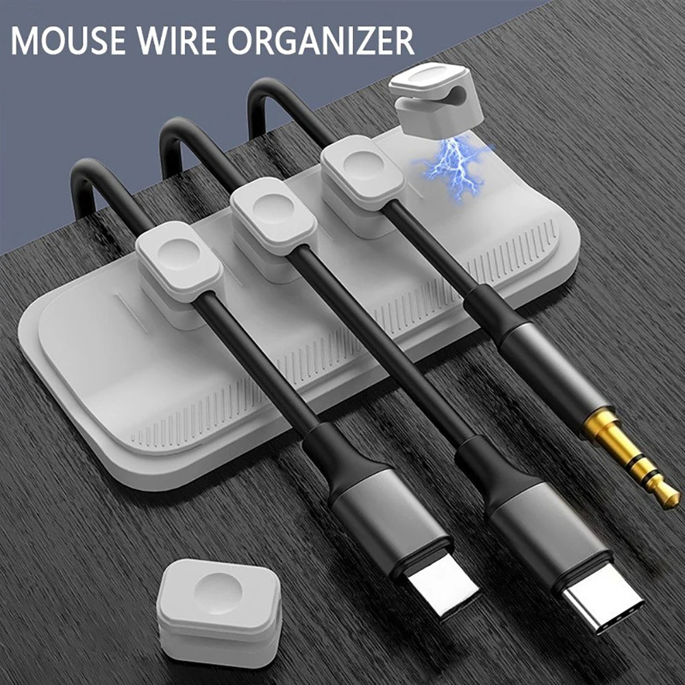 Magnetic Cable Holder Clips 5PCS – Self-Adhesive Cord Keeper