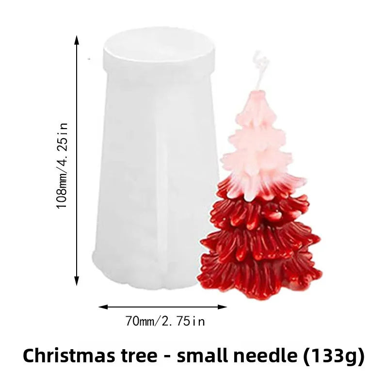 3D Christmas Tree Silicone Mold – Resin, Candle & Soap