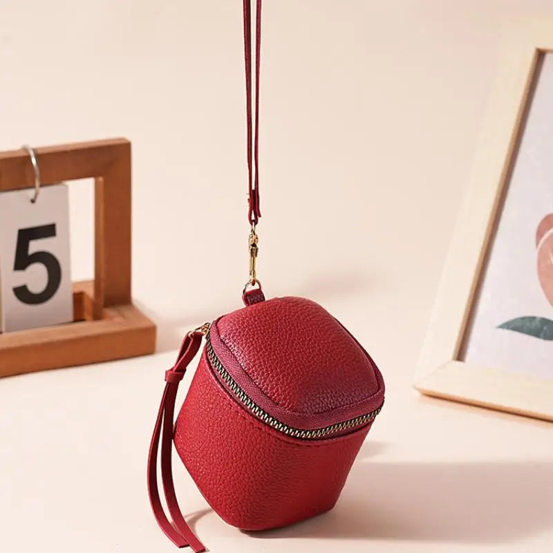 Vintage PU Leather Cosmetic Bag – Zipper Travel Makeup Pouch