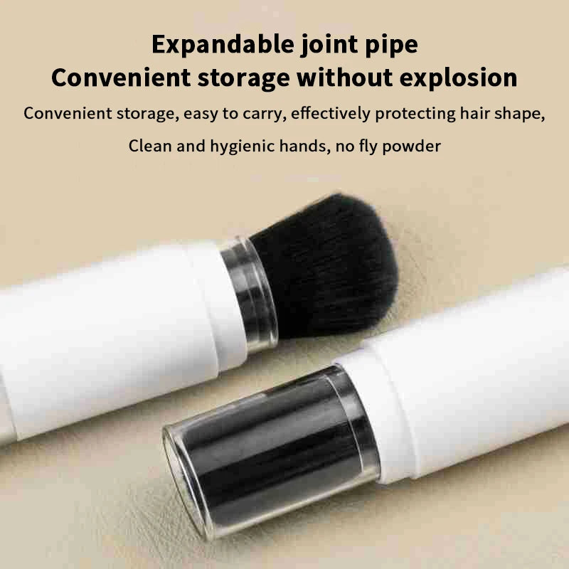 Multi-functional 2 in 1 Foundation Brush Makeup Brush Empty Travel Blush with Refillable Loose Powder Bottle Makeup Beauty Tools Peaceful Pleasures Health and Wellness
