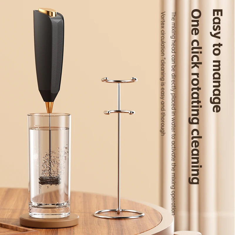 3-in-1 Wireless Electric Milk Frother Handheld Coffee Foam Maker Battery Powered Fast 15s Frothing Suitable For Lattes Peaceful Pleasures Health and Wellness