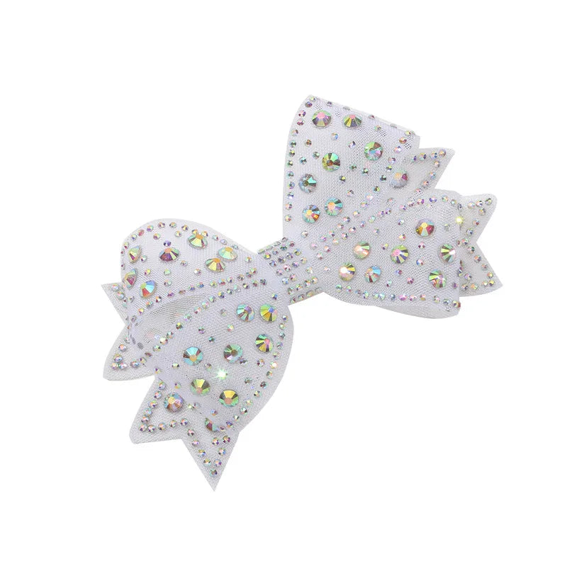 Rhinestone Bow Shoe Clips – Mesh Diamond Wedding Buckles