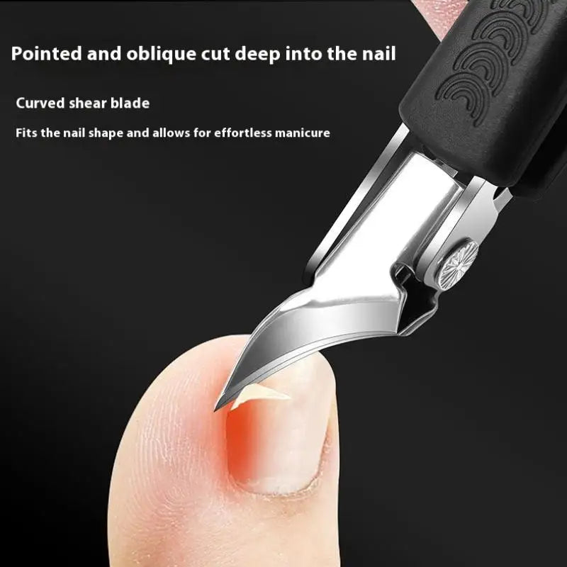 Super Slanted Pointed Nail Clippers Anti-Splash Thick Nail Clipper Toenail Pliers Nail Scissors Toenail Pliers Nail Care Tools Peaceful Pleasures Health and Wellness