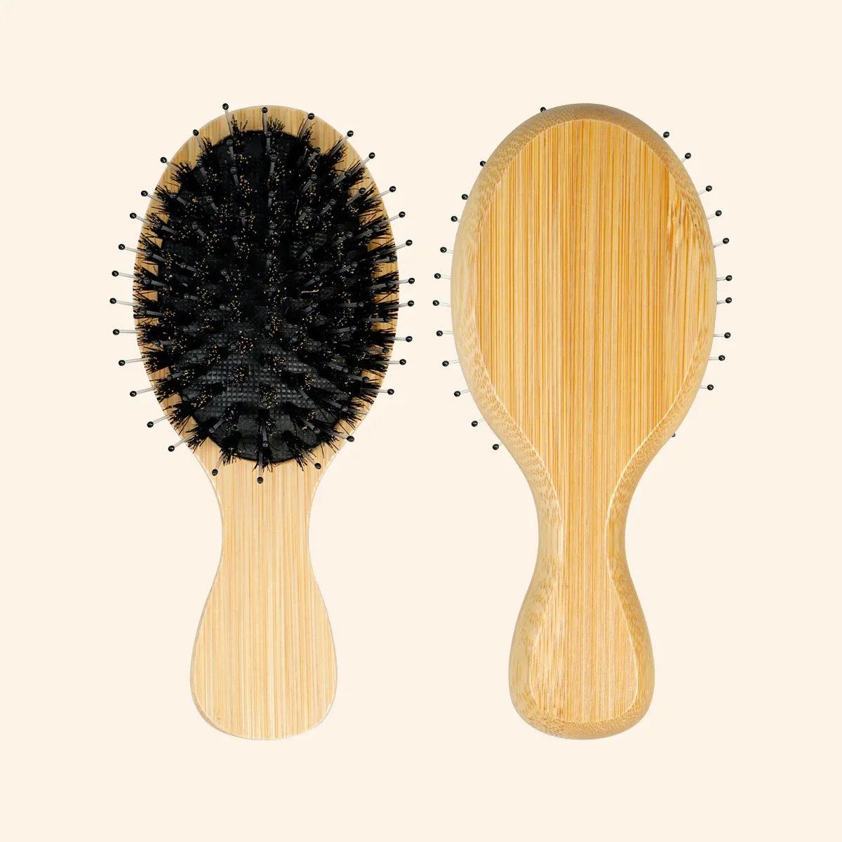 Bamboo Hair Brush with Boar Bristles – Detangle & Shine