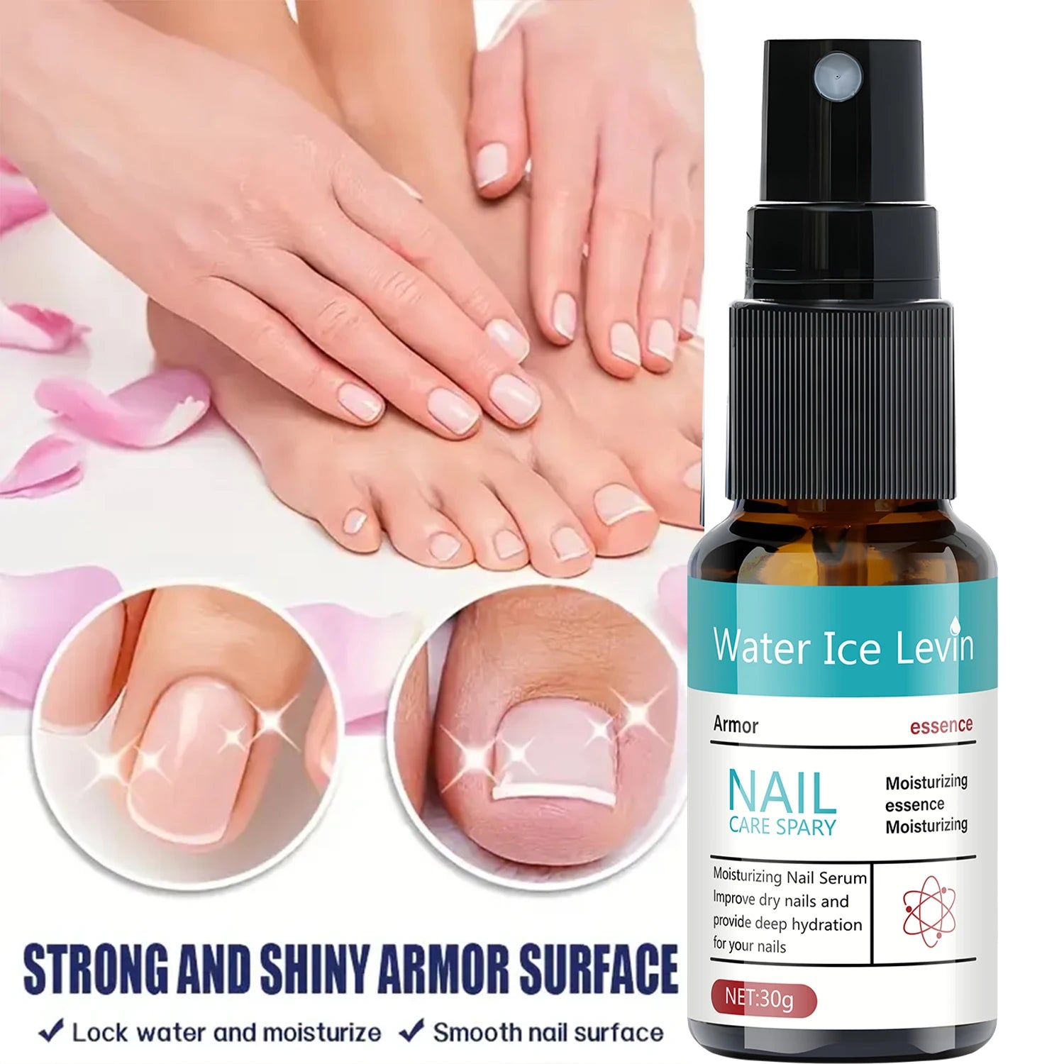 Nail & Cuticle Serum Spray | Hyaluronic Acid + Vitamins Nail & Cuticle Serum Peaceful Pleasures Health and Wellness