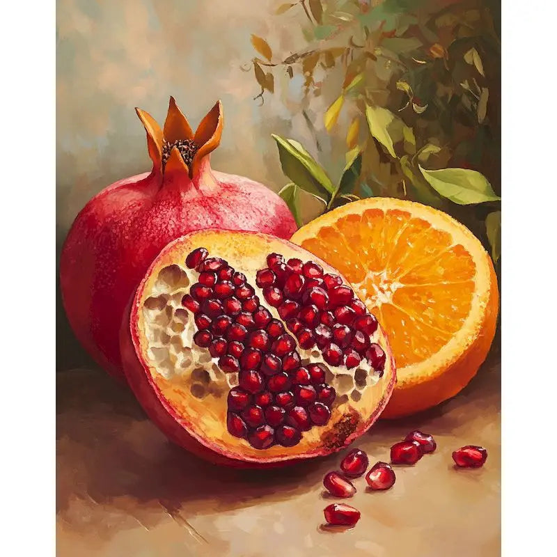 Pomegranate Paint by Numbers Kit – DIY Canvas Art 60x75cm