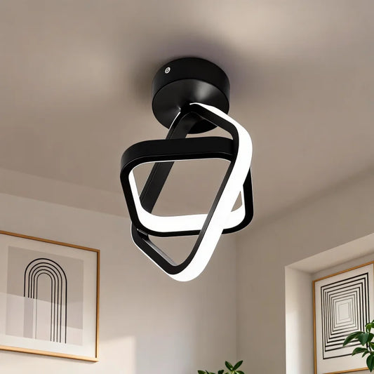 RUNTOIN 2-Ring Modern LED Ceiling Light | Hallway & Office