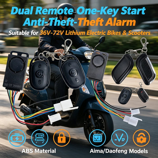 Anti-Theft E-bike Alarm System Electric Scooter Remote Control Alert for Cycling Vehicle Accessories Peaceful Pleasures Health and Wellness
