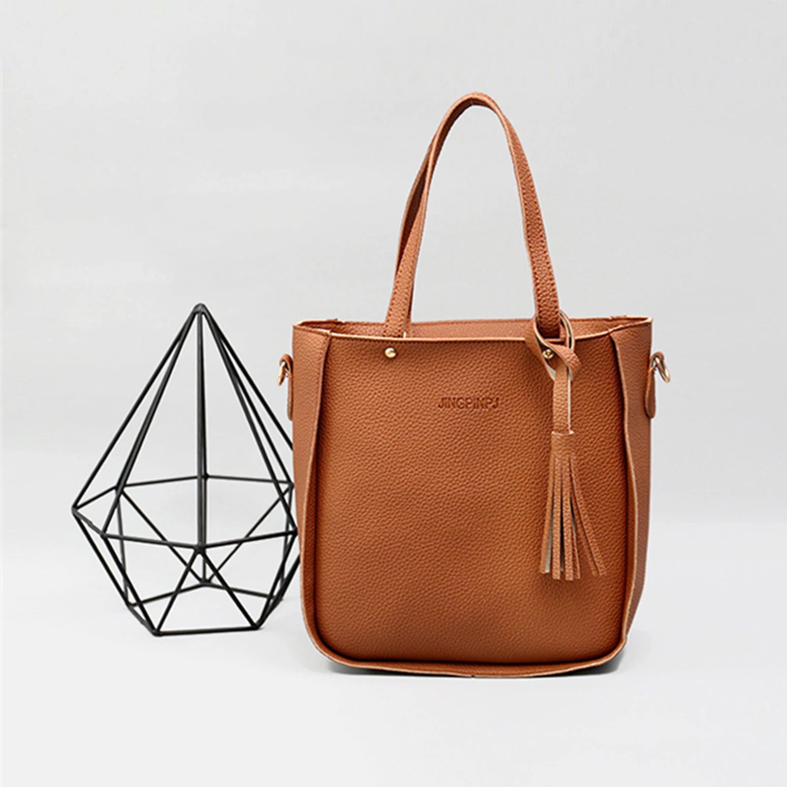 4pcs/set Women Elegant Tote Bags Heavy Duty Multiple Colors Available Bag for Eyeglasses Phones Cosmetics Peaceful Pleasures Health and Wellness
