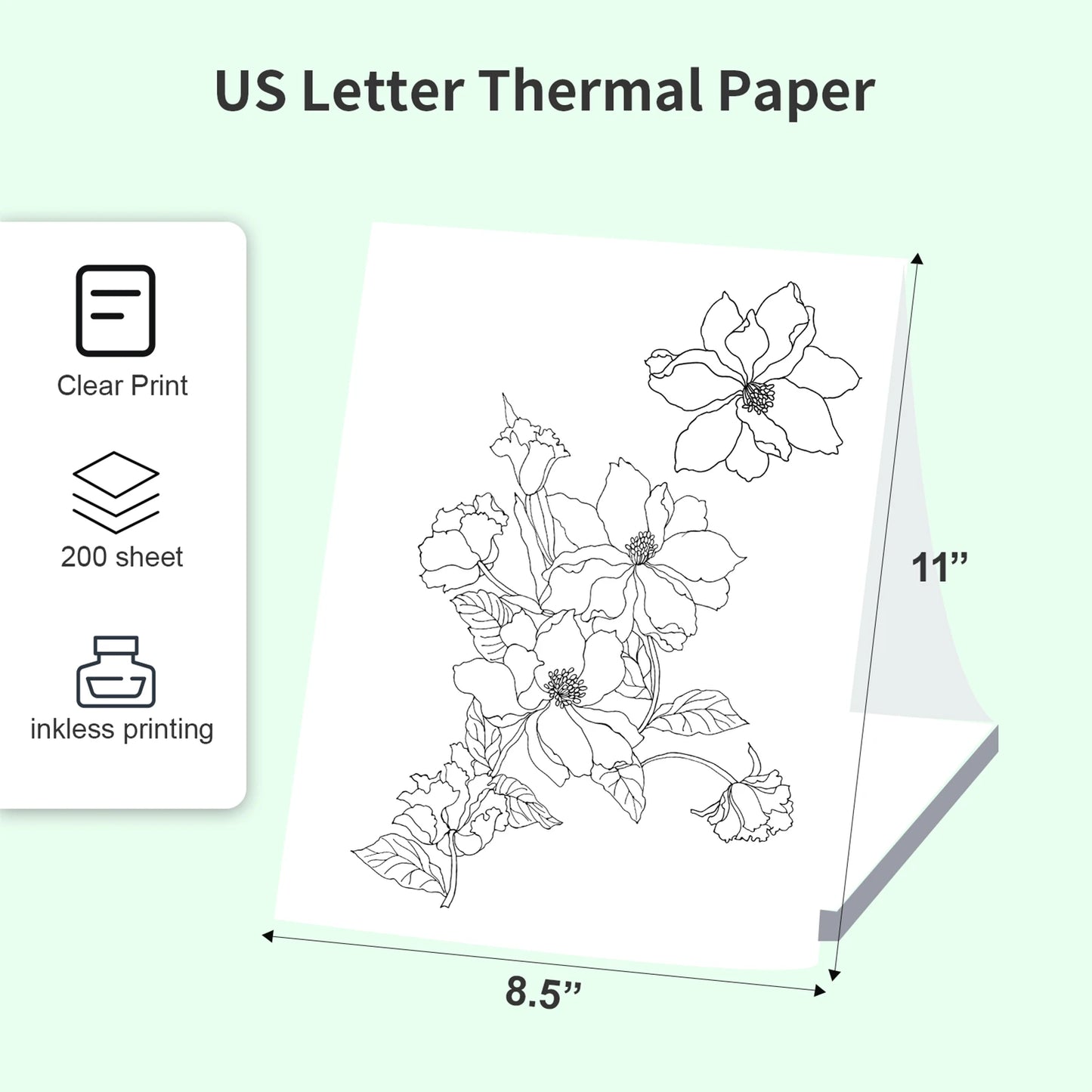 A4 Thermal Paper 200 Sheet Fanfold Printing Printer L81 A81 A80
