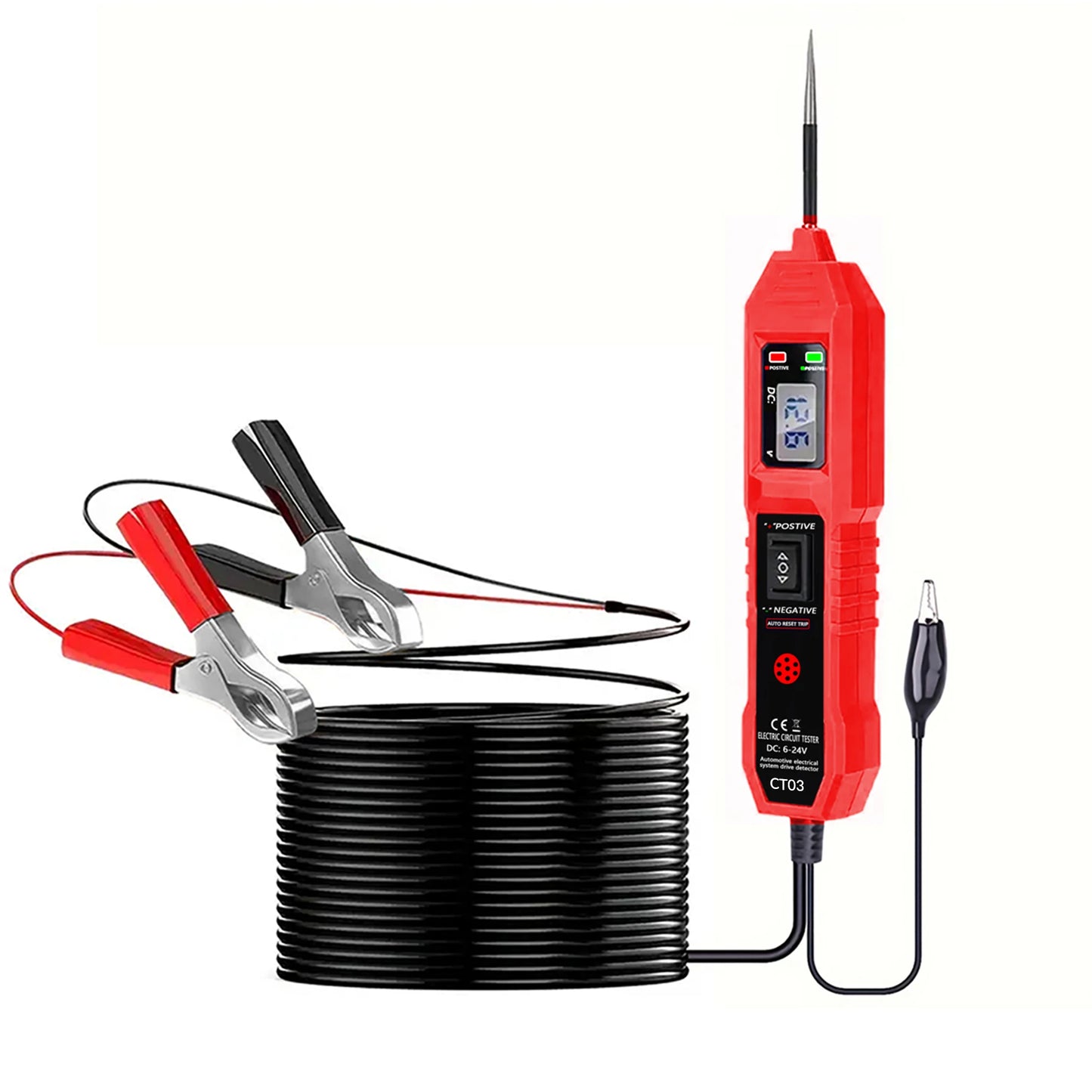 Automotive Circuit Tester - 6 - 24V Voltage, Led Display & Buzzer Notification, Multifunctional and Durable Green Peaceful Pleasures Health and Wellness