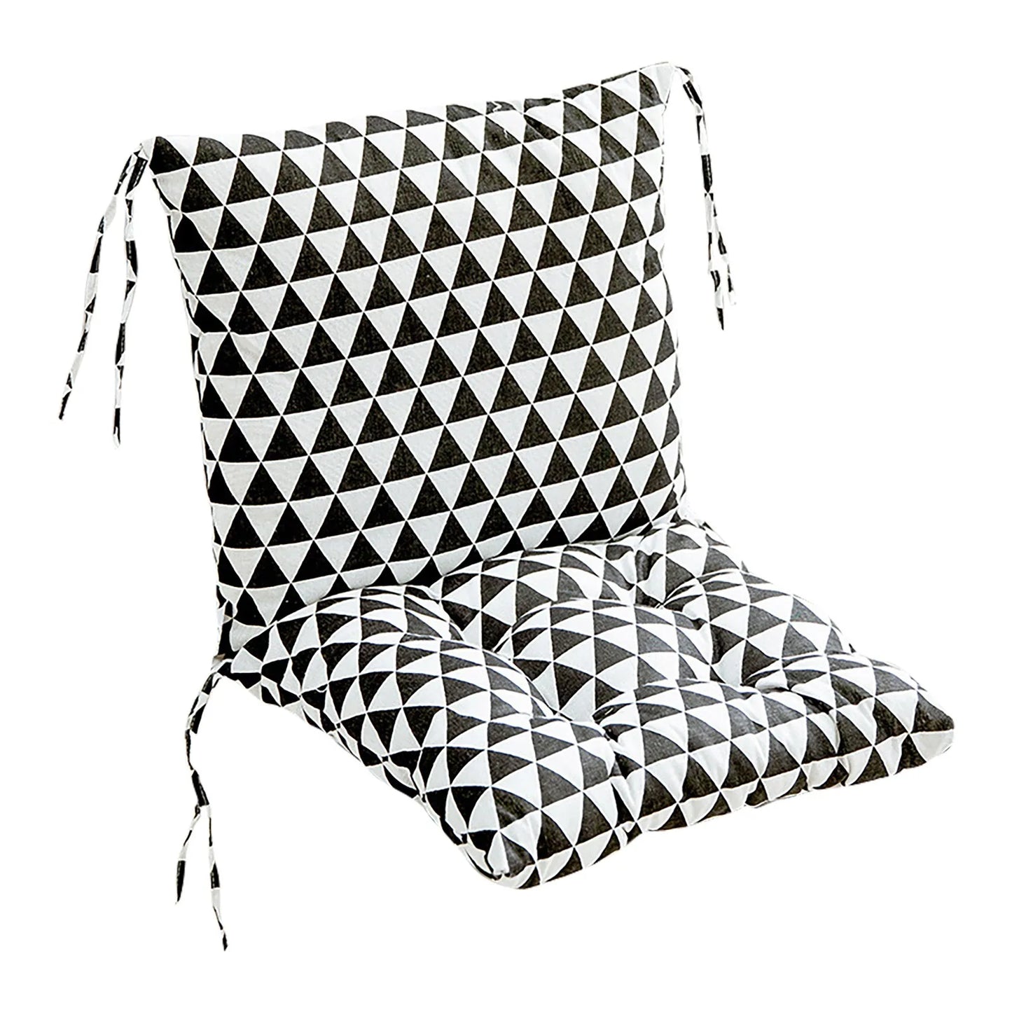 Cotton Chair Cushion – Thick Plaid Seat Pad for Home & Dining