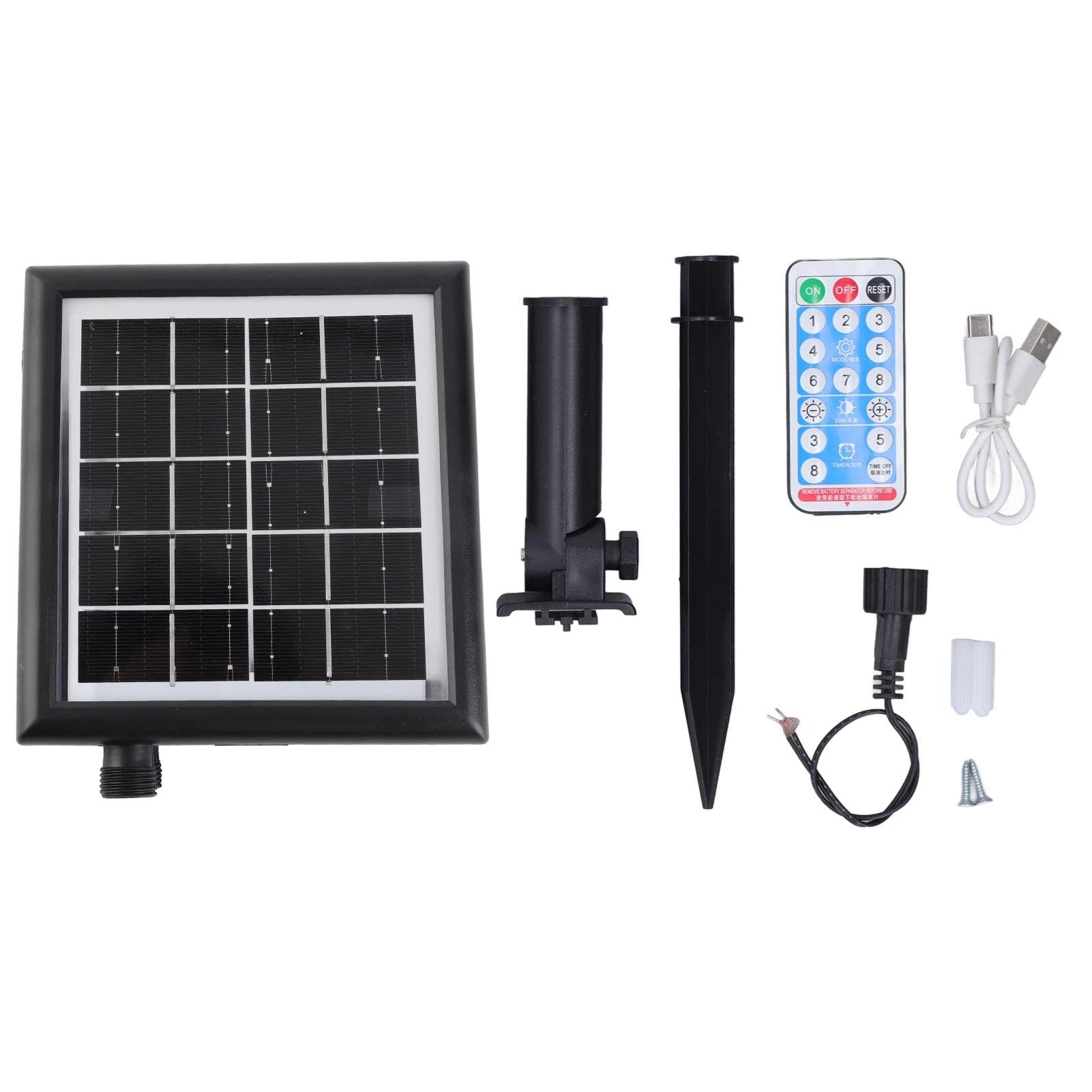 Solar String Light Control Box 5M Remote IP65 Waterproof 4.5V Input 24V Output for Porch Outdoor Solar Powered Lighting System Peaceful Pleasures Health and Wellness A