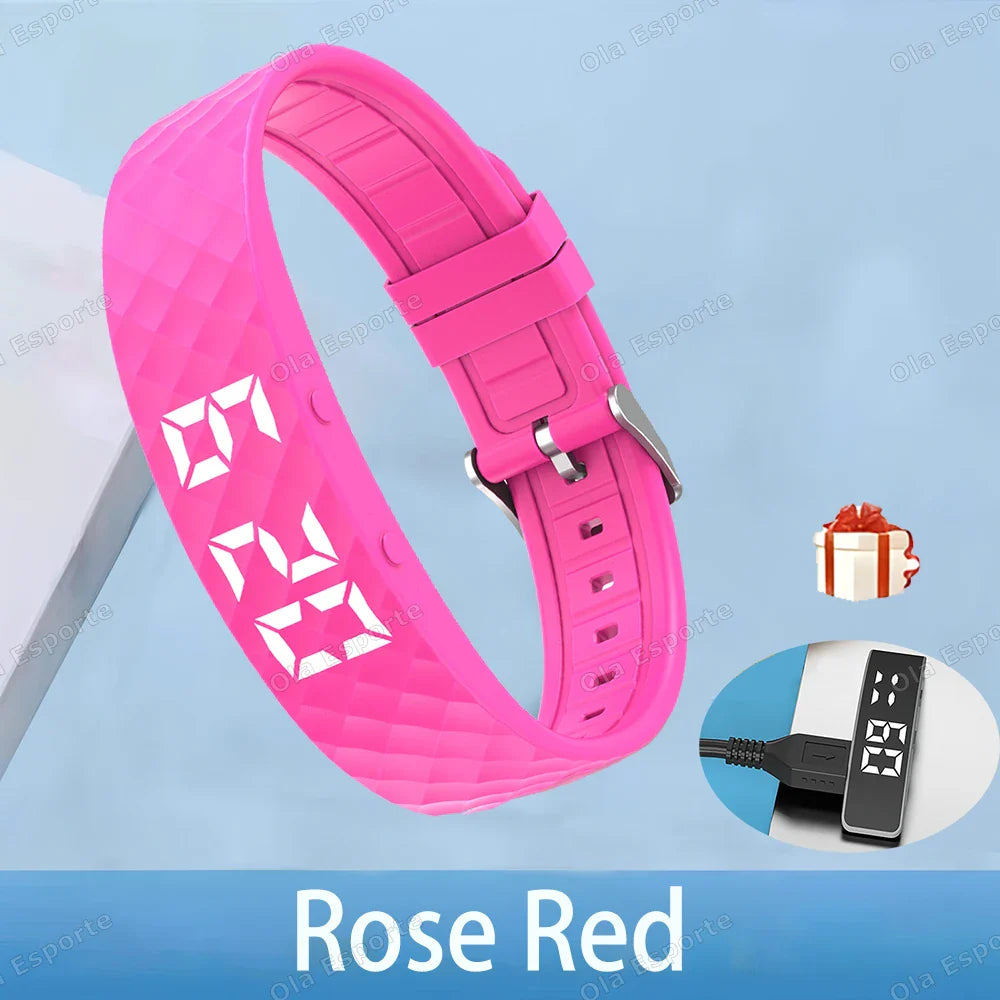 LED Alarm Bracelet – Pedometer, Sleep Tracker & Vibrating Alert