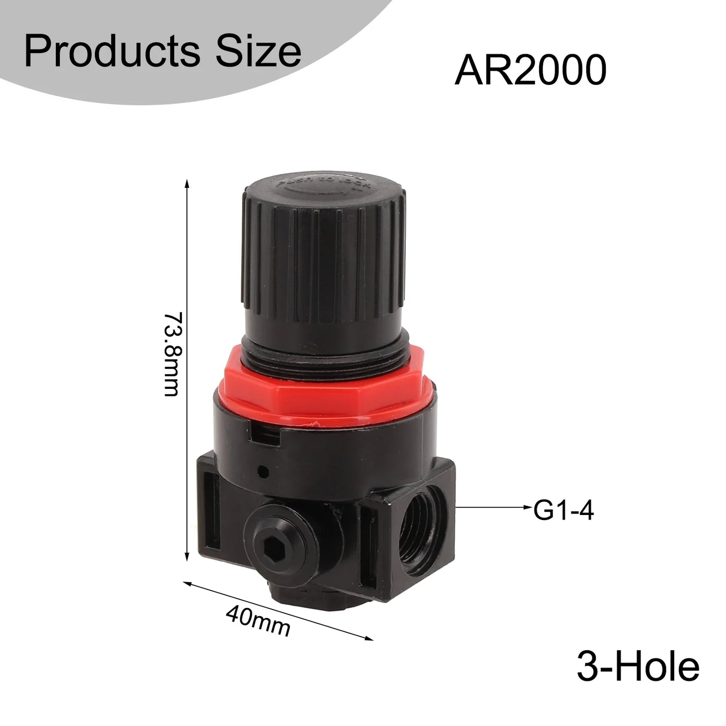 AR2000 Air Compressor Pressure Regulator Valve G1/4" & Gauge