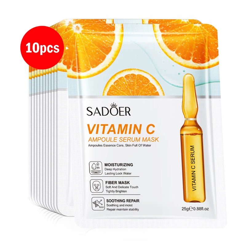 24K Gold Hyaluronic Acid Face Mask – Firming & Brightening Gold Sheet Face Mask Peaceful Pleasures Health and Wellness Vitamin C 10p