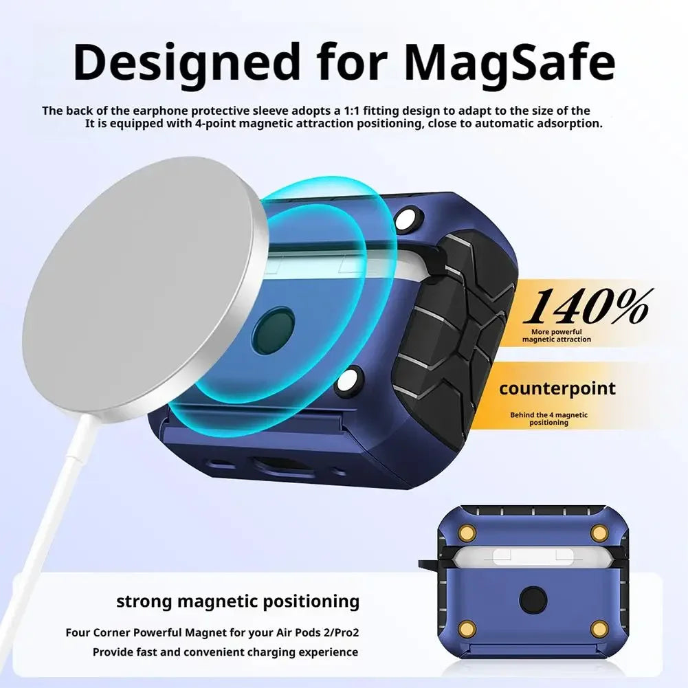 Magnetic Automatic Lock For AirPods Pro 3 Case Compatible with Magsafe with Phone Stand & Cleaner Kit Case For AirPods Pro 3 Gen Peaceful Pleasures Health and Wellness