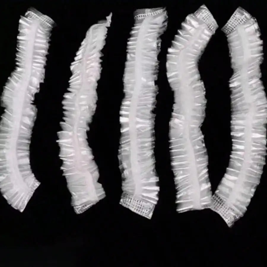 Disposable Shower Caps 50/100 Pack – Clear Elastic Waterproof