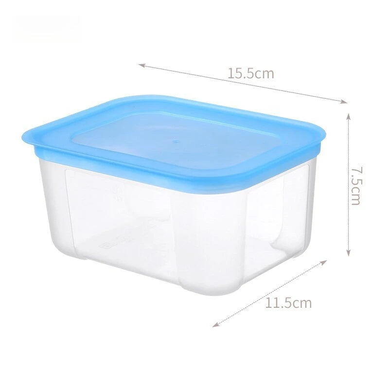 1pc-4pcs Reusable Transparent Fridge Storage Box for Fruits Vegetables Meat Eggs Kitchen Container kitchen storage container Peaceful Pleasures Health and Wellness 1pc blue