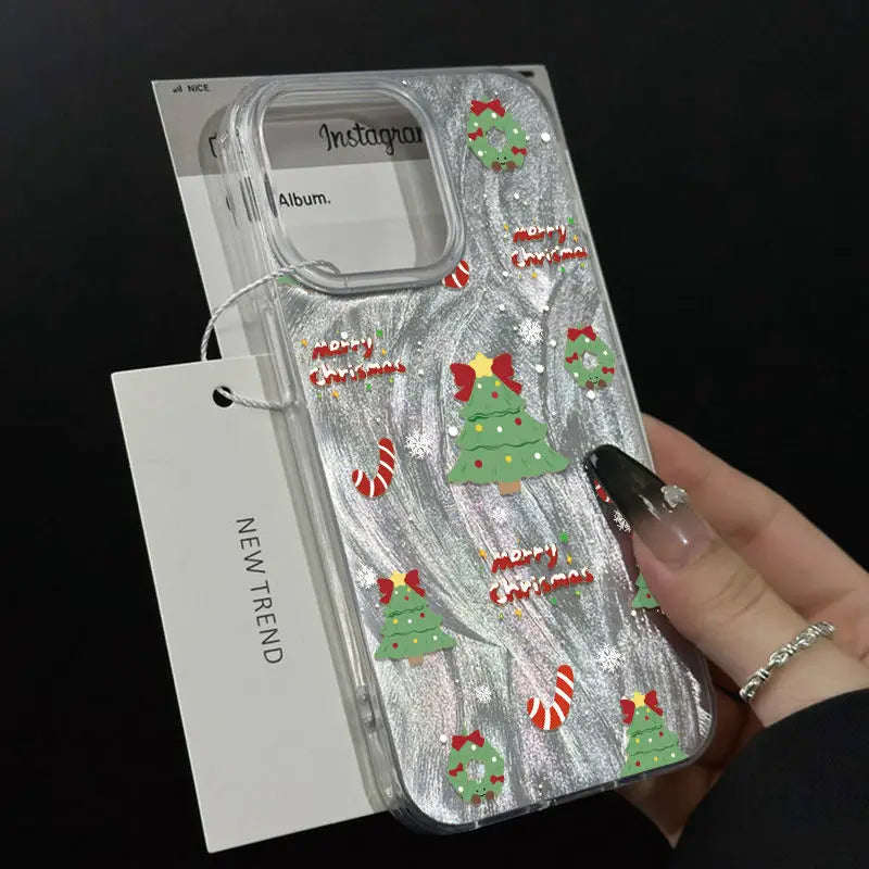 Christmas Tree Phone Case for iPhone 17 Pro 16 16e 15 14 13 12 11 Pro Max iphone Air Shockproof Bumper Cover Funda Peaceful Pleasures Health and Wellness style 4 For iphone 11