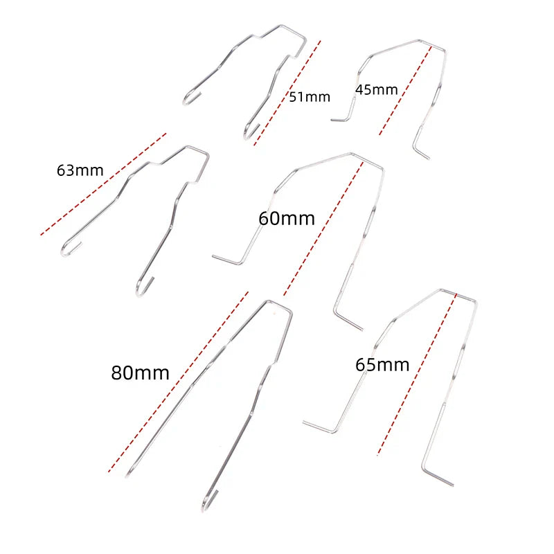 6-Pack H1 H3 H4 H7 Metal Headlight Bulb Spring Retainer Clips
