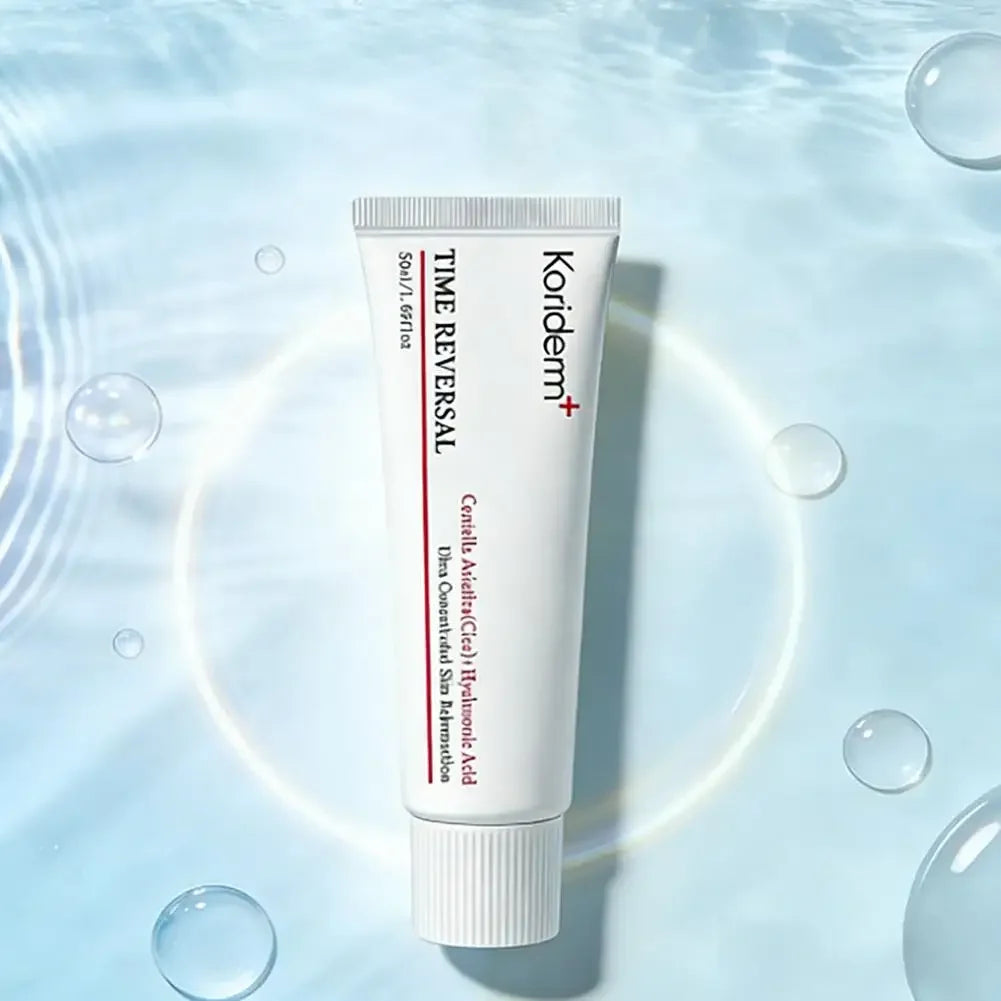 Korean Centella Asiatica Hyaluronic Acid Time Reverse Cream - Fast-Absorbing, Brightening, Ultra Oxidative Stress Reformation Peaceful Pleasures Health and Wellness