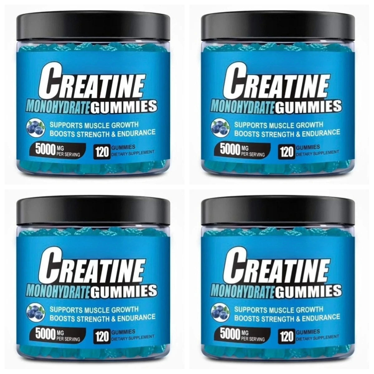 Blueberry Creatine Gummies 120ct – Energy & Muscle Support