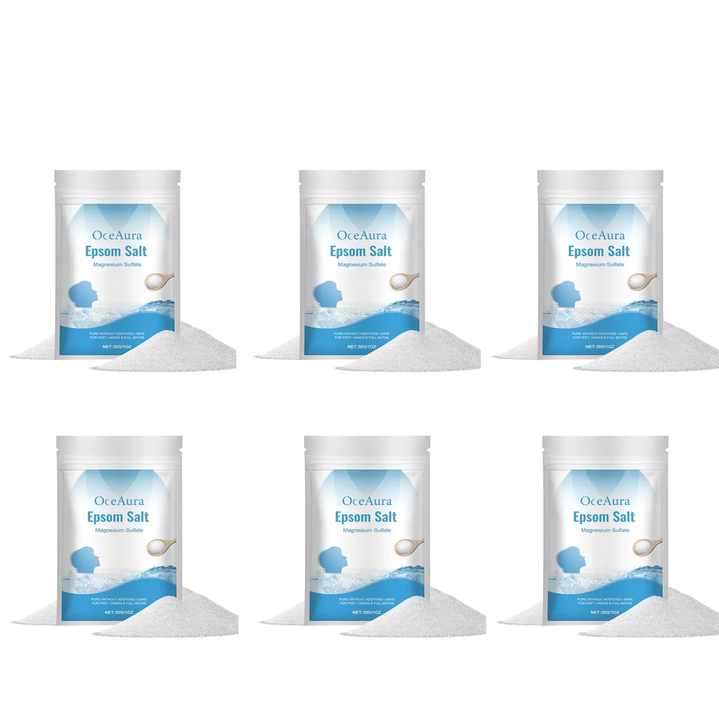 OceAura Epsom Salt Bath Soak – Magnesium Sulfate Body Scrub