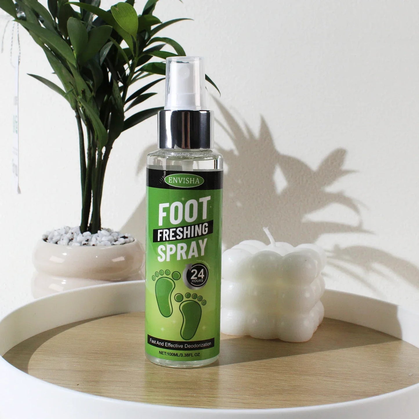 ENVISHA Foot Care Refreshing Spray – Odor Control & Moisture Relief 100ml Foot Care Peaceful Pleasures Health and Wellness