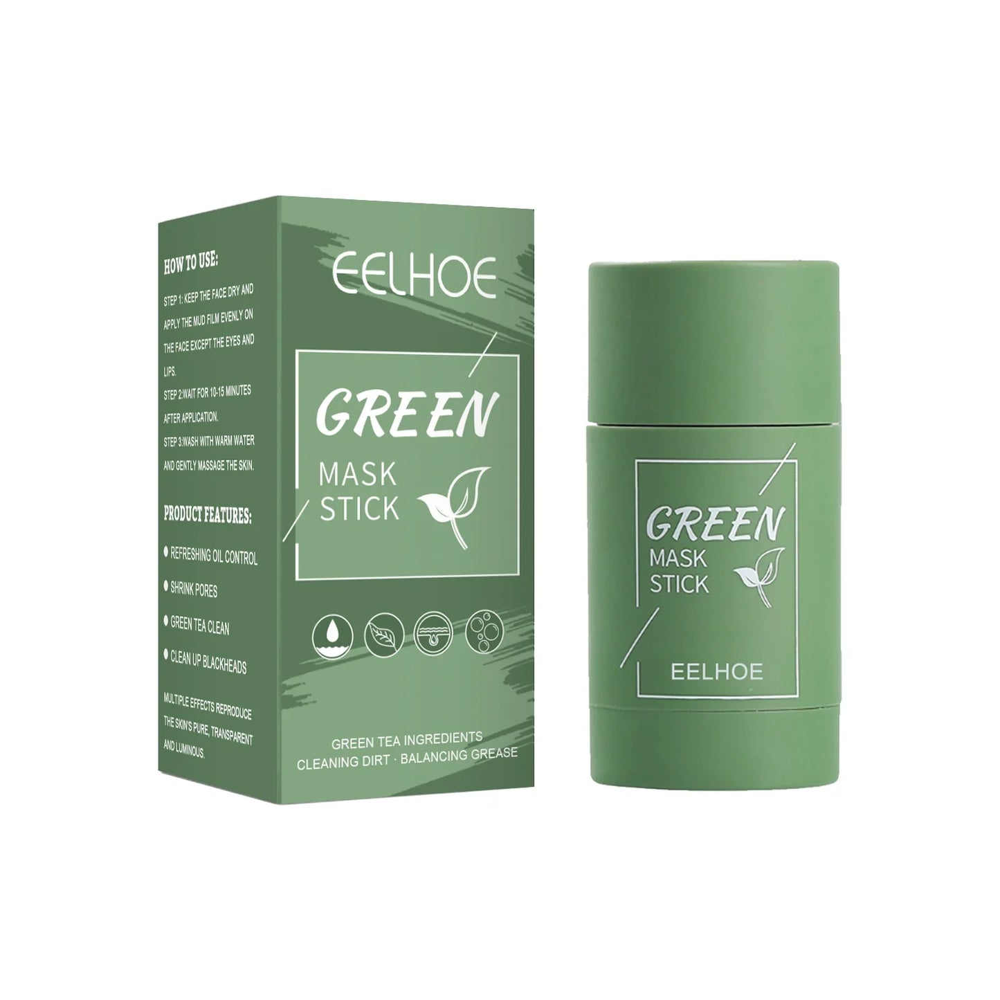 Eelhoe Green Tea Solid Face Mask – Pore Minimizer & Blackhead