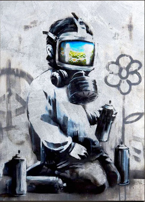 Banksy Game Changer Nurse Tribute Poster Wall Art Canvas Painting Living Room Pictures Bedroom Office Cuadros Home Decoration Peaceful Pleasures Health and Wellness 02 20x30cm Unframed