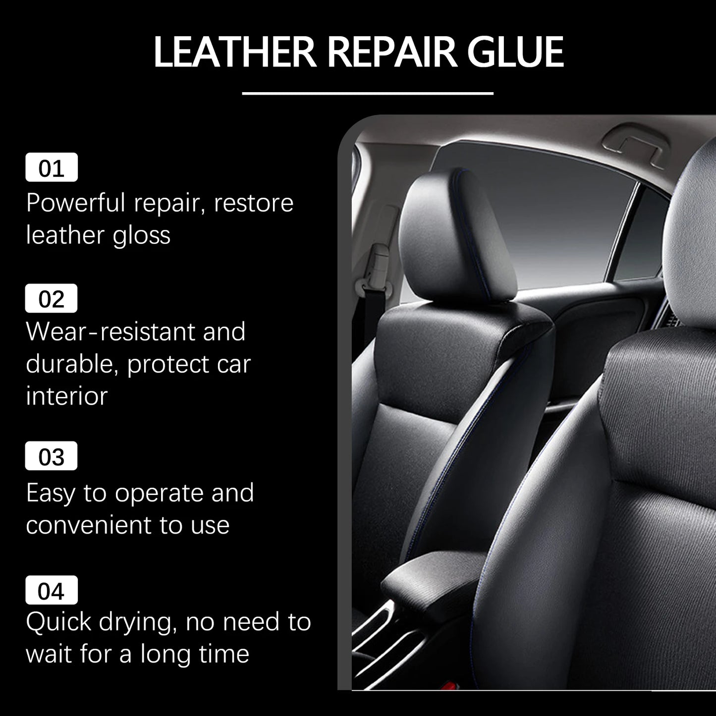 Leather Repair Gel – Car Seat Crack & Scratch Restorer 30ml