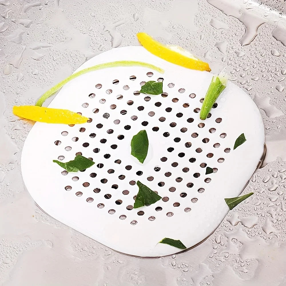 Silicone Floor Drain Hair Catcher with Suction Cup – 3 Pack
