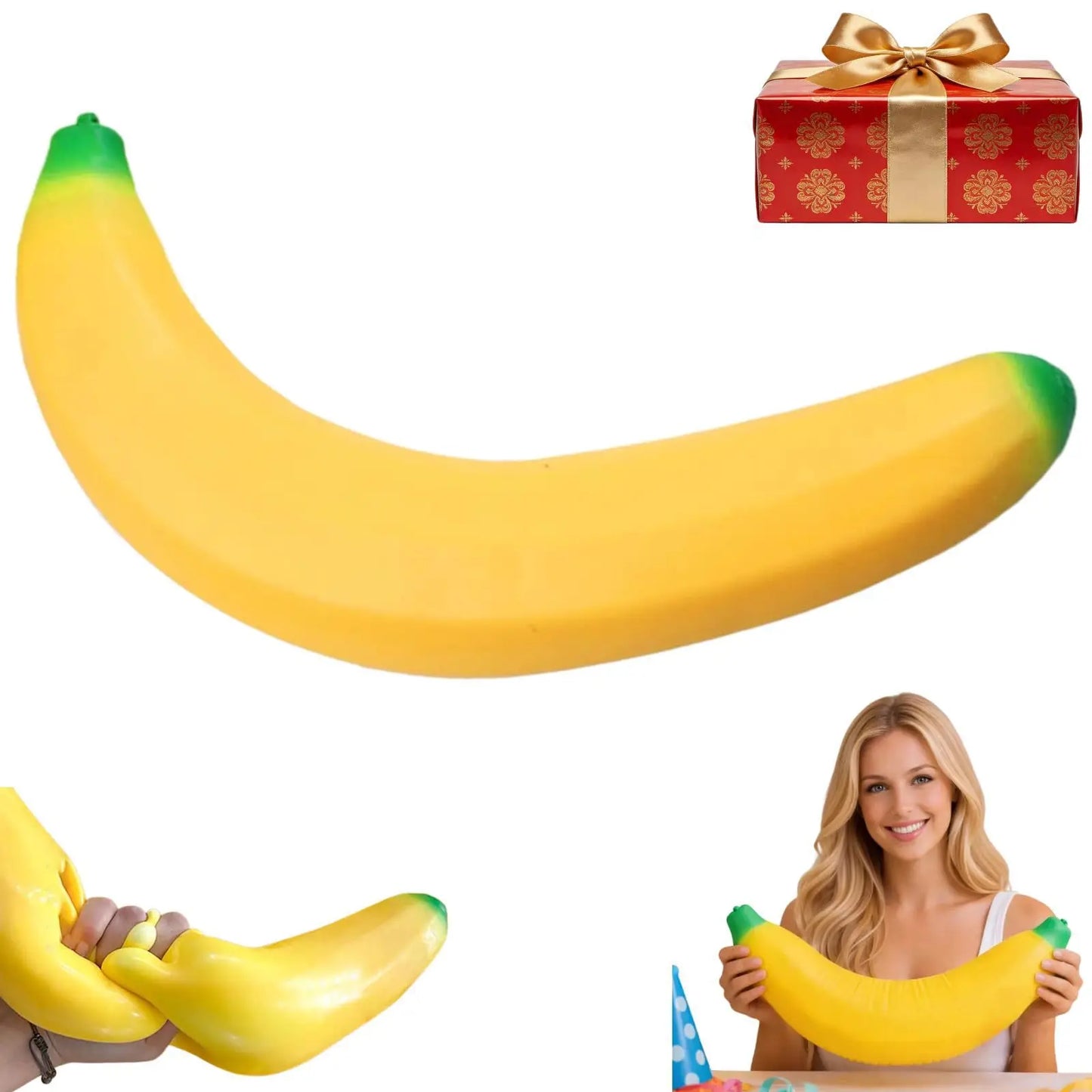 Giant Banana Squishy Toy – Slow Rising Sensory Fidget Toy